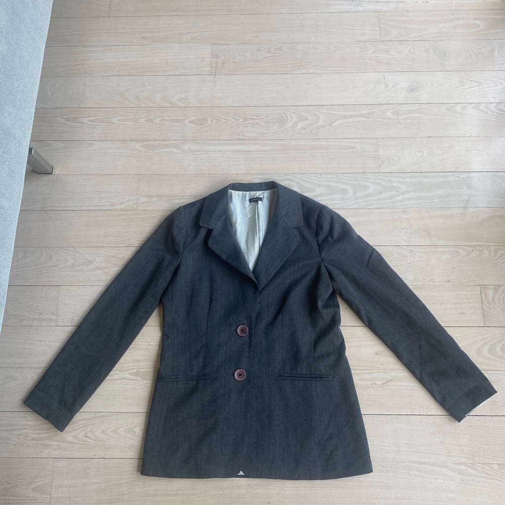 Vintage Gray Herringbone Blazer